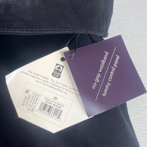 Ava & Viv Flare Jeans Womens Size 22 Black New High Rise Tummy Control Stretch - Picture 11 of 12